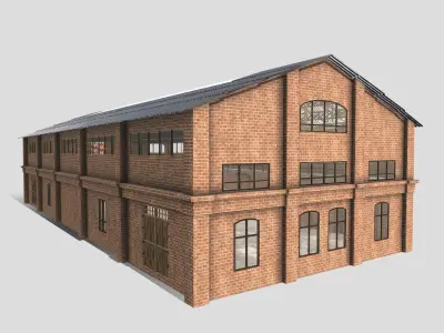 Factory Low-poly 3D model