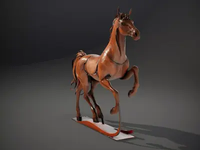 Elegant Brown Horse model pack Low-poly 3D model
