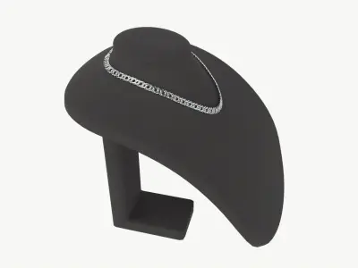 Mannequin Leather for Necklace Jewelry 3D model