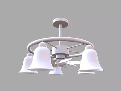 Fans with Lights 3D model