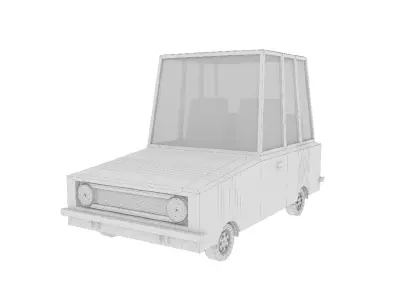 Cartoon Car  Low-poly 3D model