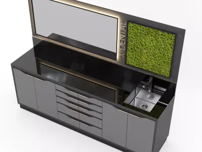 Hiworc Medical Clinic Cabinet Set 2  3D model