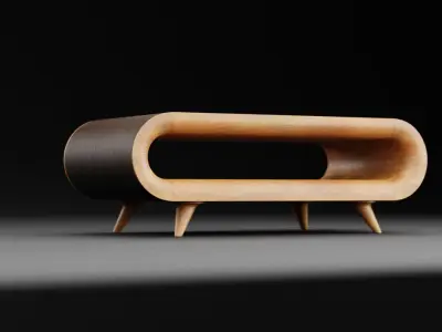 hollow coffee table Low-poly 3D model