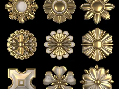 Ornament Element Pack 06 3D model