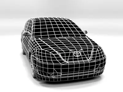 TOYOTA COROLLA 2002 3DR LOWPOLY Low-poly 3D model