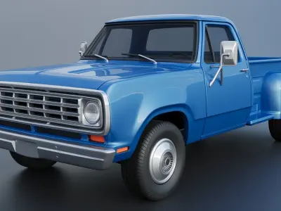 Dodge Pickup D100 1974 3D print model