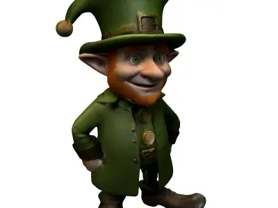 Stylized Leprechaun Low-poly 3D model