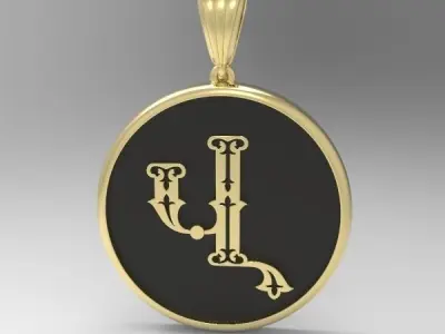 Decorative Letter V 3D print model