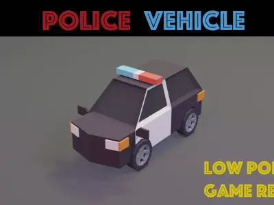 Police Vehicle Low-poly 3D model