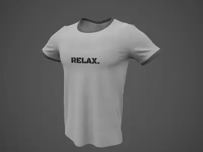 T-Shirt Male PBR Game-ready Low-poly 3D model
