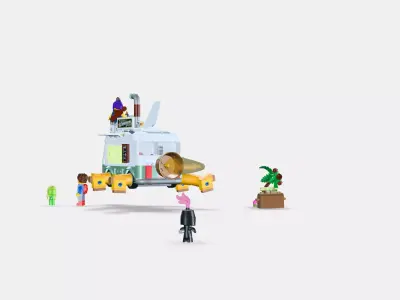 LEGO DREAMZzz Mrs Castillos turtle car 71456 Low-poly 3D model