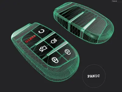 Car key Model 12 Low-poly 3D model