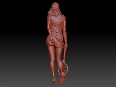 Tennis girl 3D print model