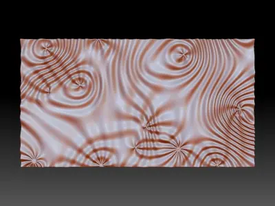 Flow 6369 wavy 3D relief for CNC milling 3D print model