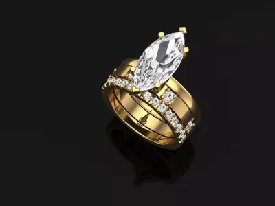 Engagement Jewelry Ring 3D print model
