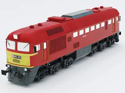 Diesel locomotive m62 3D model
