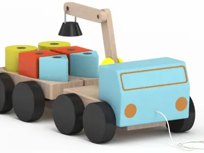 MULA Crane With Blocks 3D model