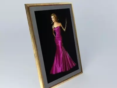 Lady in a Gown  Sculptured Free 3D model