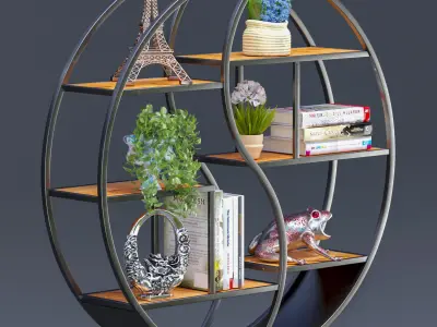 decorshelf octagon doorknob with roses 3D model