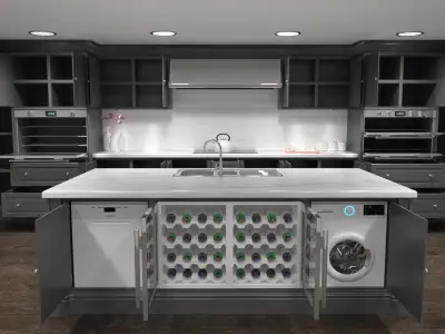 Luxury Kitchen 3D model