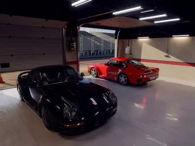 CUSTOM GARAGE CGI SCENE 3D model