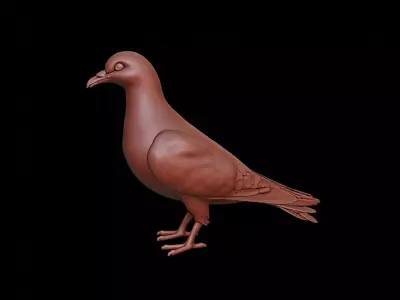 Pigeon Animal Sculpture 3D print model purchase
