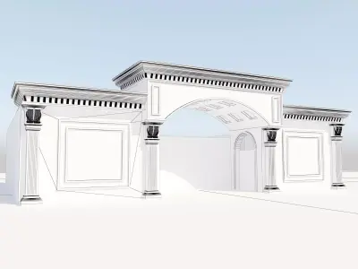 Classic design Stone Column 3D model