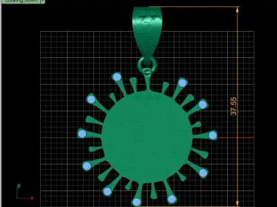 COVID VIRU S  PENDANT 3D PRINTABLE MODEL  3D print model