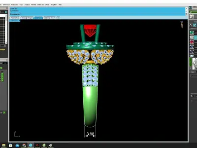 Luxury Multi Layer Halo Ruby Ring with Pave Shank 3430 3D print model