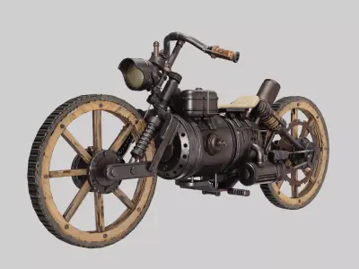 Steampunk Bike 3D model