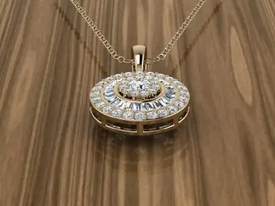 Jewelry Pendant 3D print model 2