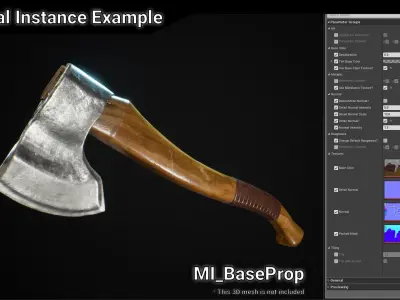 Unreal Engine 4 - Useful Master Materials Low-poly 3D model