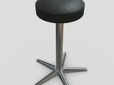Stool 3 Low-poly 3D model