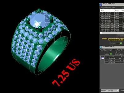 Luxury Men Rings Designs 4MR020 3D print model