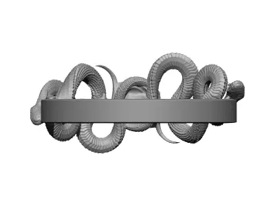 ring plant rose snake 3D print model