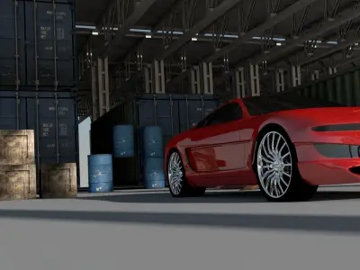 Warehouse car in Free 3D model