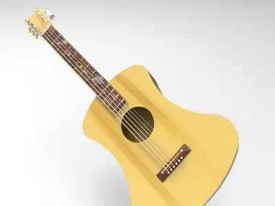 Guitar acoustic Free 3D model get