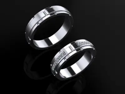 Wedding Bands 10 3D print model