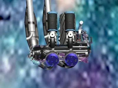 mbk booster nitro engine 3D print model