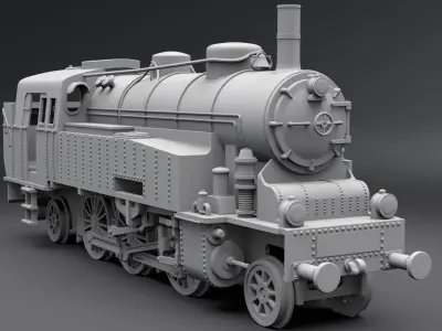 Baden VI c DRG class 75 Steam Locomotive scale model 3D print model