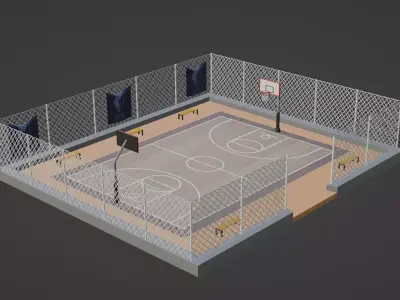 Basketball Stadium - Memphis Grizzlies Low-poly 3D model