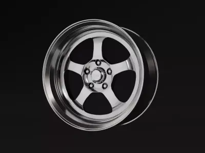 American Racing VF501 Car Rim Low-poly 3D model