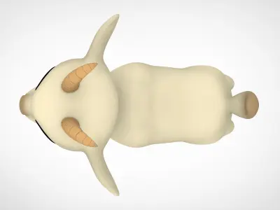 White Goat Low-poly 3D model