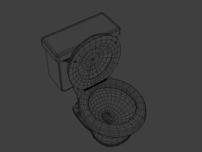 Avocado-Green Toilet 3D model