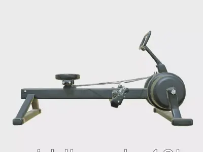 Adjustable Resistance Rowing Machine 3D Model Low-poly 3D model