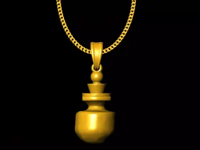 pendant charms - one inch pendant 3D print model