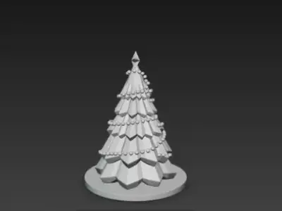Christmas Tree 3D Model Modern Holiday Decoration 3D print model