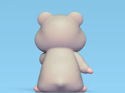 Hamster Kissing 3D print model