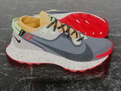 NIKE 3D SHOES - PEGASUS TRAIL 2 Low-poly 3D model