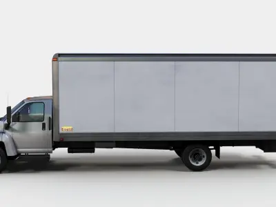 Generic box truck Low-poly 3D model